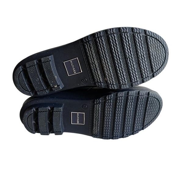 Tommy Hilfiger Women's Trineti Boots Navy Lace-Up Red and White Stripes - Picture 8 of 8